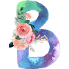 Buchstabe b Aquarell