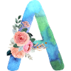 Buchstabe A Aquarell