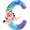 Buchstabe c Aquarell