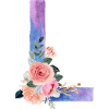 Buchstabe L Aquarell