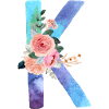 Buchstabe K Aquarell