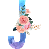 Buchstabe J Aquarell
