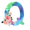 Letter q watercolour