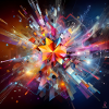 Abstract Star Explosion Art