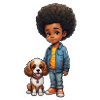Kind Hund Geschenkidee Afrolocken