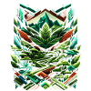Abstract Ayahuasca Rainforest