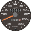 Speedometer 205 sporty 1600