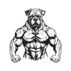 Dog Muscles Gym Bodybuilding