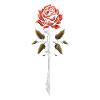Épée Goth Rose rouge