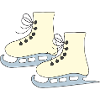 Patins à glace jaune