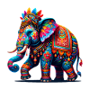 Bunter indischer Elefant