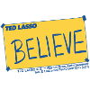Ted Lasso Believe Writting Blue And Yellow