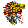 Aztec Serpent Skull Warrior
