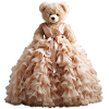 Teddybär im Brautkleid