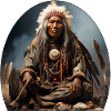 Indianerhäuptling mit Federschmuck