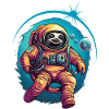 Sloth Astronaut Space Space Gift