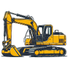 Excavatrice jaune