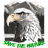 Adlerkopf "Save the Nature"