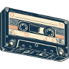 Beige Kompaktkassette Musikkassette