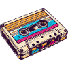 Bunte Musikkassette, Retro, Kompaktkassette