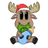 Bébé orignal Noël