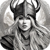 Proud Viking Germanin Shieldmaiden