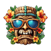 Tiki / Hawaii / Tropicale / Isola / Cultura / Logo