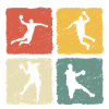 Handbalspeler Retro T-Shirt Handbal