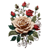 Rose dans le jardin