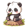 Panda mit Bambus