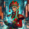 Cyberpunk Weihnachtselfe