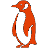 Pingouin Simple Style Minimaliste Rouge