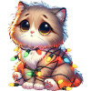Chat de Noël mignon - Drôle