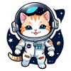 Astronaut Cat - Space