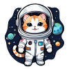 Astronaut Cat - Space