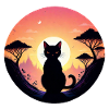 Cat Landscape and Sunset