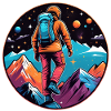 Climbing - Moon - Space