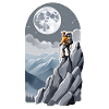 Climbing - Moon - Space
