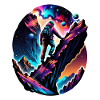 Climbing - Moon - Space