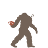 Bigfoot Quarterback Athlete Silhouette