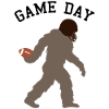 Bigfoot Quarterback Sportsman Silhouette