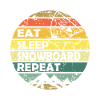 Eat Sleep Snowboard Repeat Retro Circle