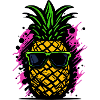 Cool retro bezel pineapple