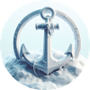 Anchor in Ice Landscape