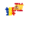 Romania Spain Flag Spanish Romanian