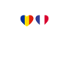 Romania France Heartbeat Flag Romanian
