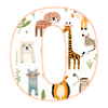 Letter O, Monogram, Animal Print