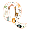 Letter Q, Monogram, Animal Print