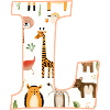 Letter L, Monogram, Animal Print