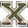 X, Monogram, Camouflage Green-Brown